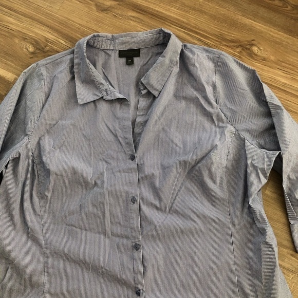 Worthing Blue Pin Stripe Button down Women’s size 2X - Picture 4 of 8